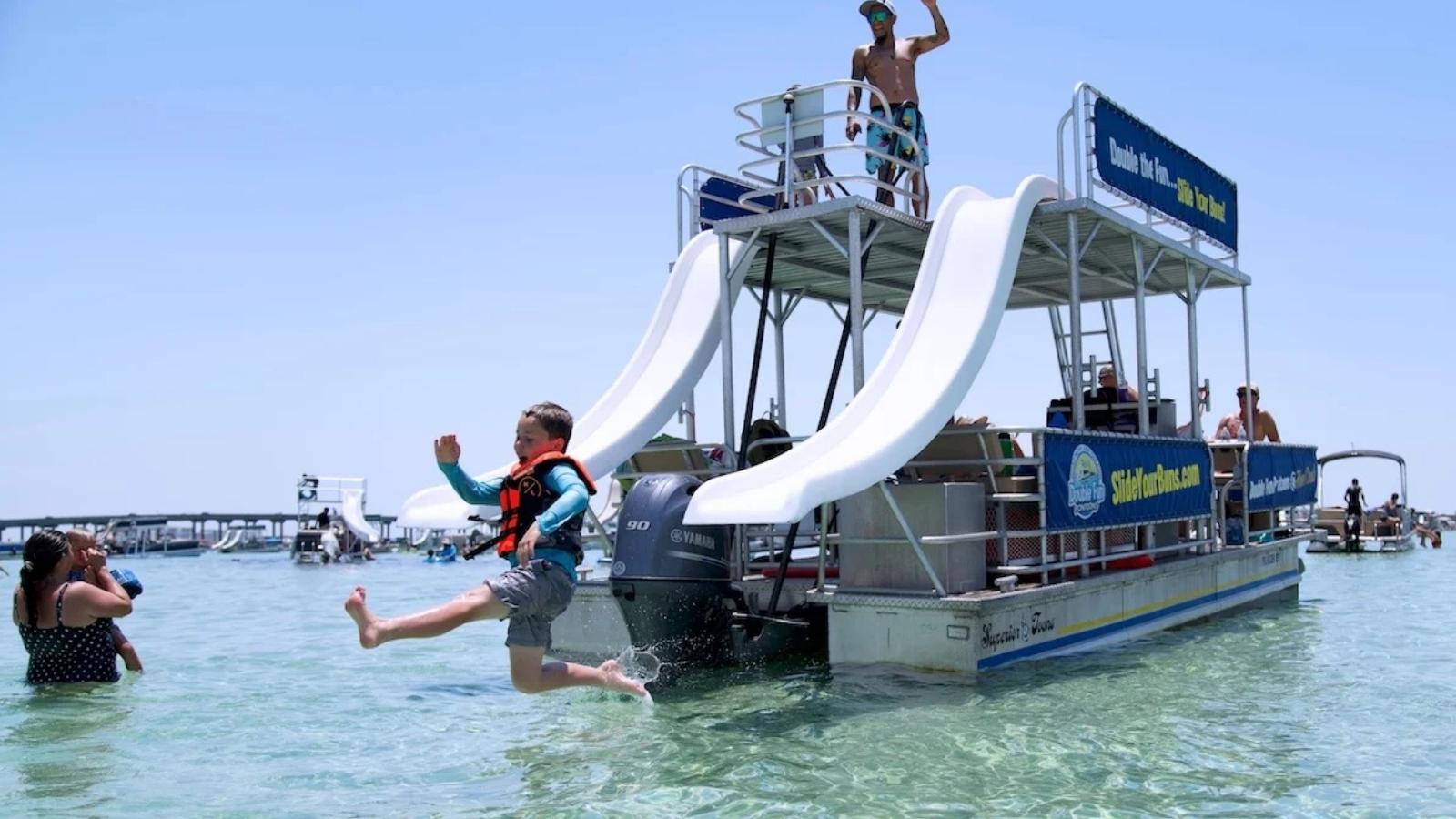 Crab Island pontoon boat